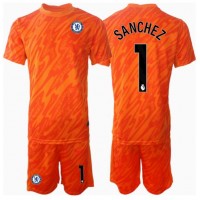 Fotballdrakt Barn Chelsea Robert Sanchez #1 Keeper Hjemmedraktsett 2024-25 Kortermet (+ Korte bukser)